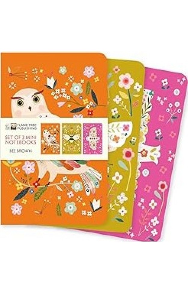 Bee Brown Set of 3 Mini Notebooks